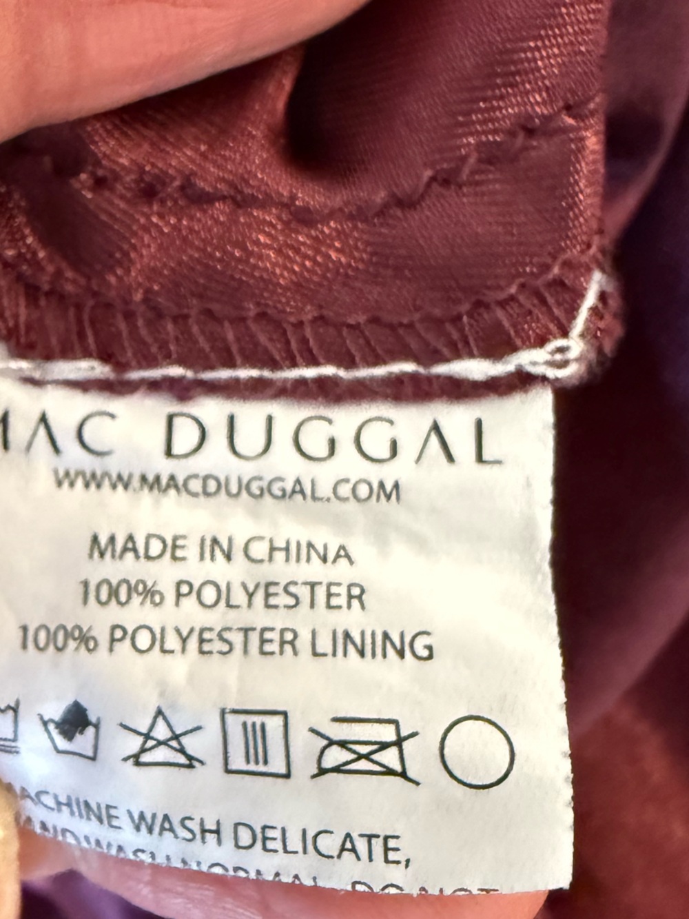 Mac Duggal Floral Chiffon Maxi
Gown Burgundy Sz 10 - Picture 15 of 16